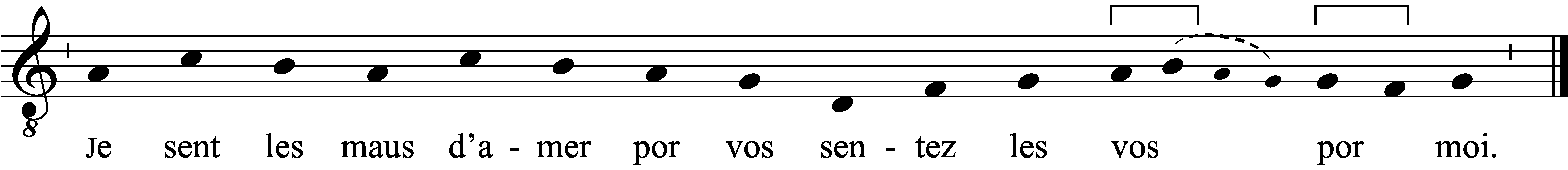 Refrain musical notation
